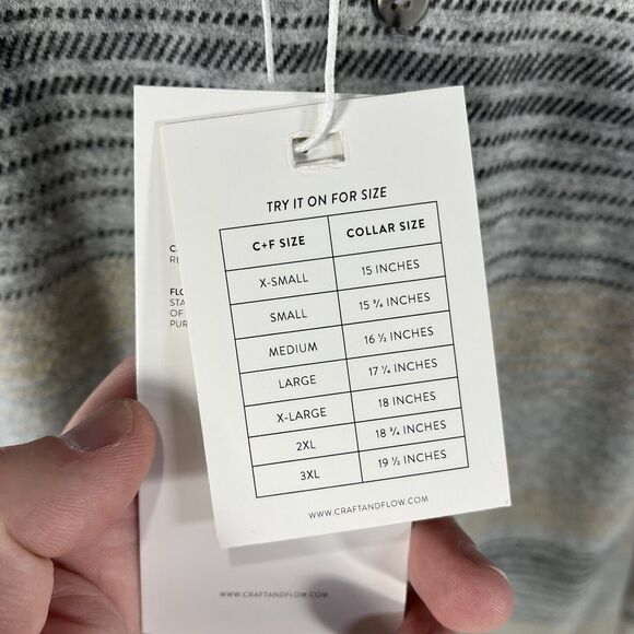 CRAFT FLOW LONG SLEEVE BUTTON DOWN SHIRT MENS SMALL COLLARED STRIPED RAYON NWT - Picture 5 of 14